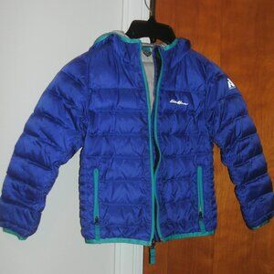 Eddie Bauer First Ascent Puffer Hooded Jacket Coat 80% Down Filled size XS 5-6